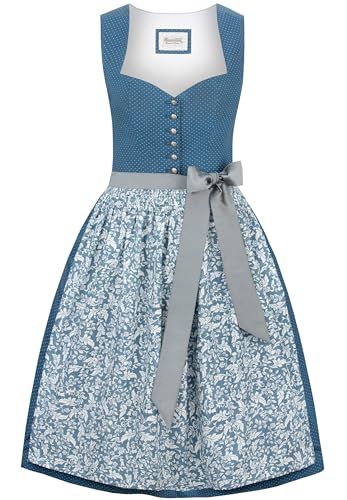 Heimatgwand Damen Rhianna Blau Dirndl, Blau, 40 EU von Heimatgwand