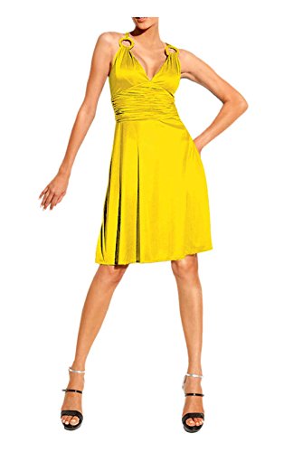 Heine Damen-Kleid Cocktailkleid Gelb Größe 34 von Heine