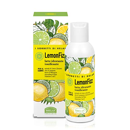 Helan, I Sorbetti LemonFizz,Feuchtigkeitsspendende Körpercreme für trockene Haut, flüssige Formel,Körpercreme für Frauen und Männer mit Limette, duftende Milch mit Vitamin E, 150 ml von Helan