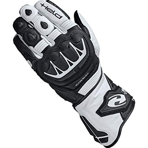 Held Motorradhandschuhe lang Motorrad Handschuh Evo-Thrux II Sport Handschuh schwarz/weiß 12, Herren, Sportler, Ganzjährig, Leder von Held