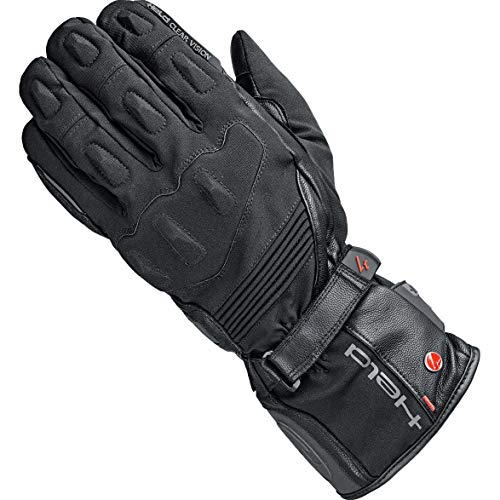 Held Motorradhandschuhe lang Motorrad Handschuh Satu 2in1 Handschuh GTX schwarz 10, Herren, Tourer, Ganzjährig, Leder/Textil von Held