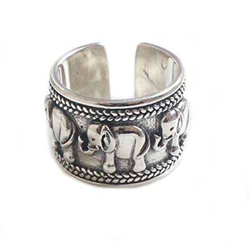 Helen de Lete S925 Sterling Silber Vintage Elefant Verstellbarer Ring von Helen de Lete