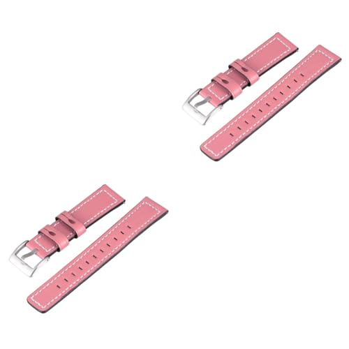 Hemobllo 2 Stk smarte uhren für männer Bänder für Männer Uhr 42mm Riemen für Männer Ersatzband Bänder für Frauen reloj inteligente Herren Damen uhrenarmbänder Armband Gürtel Gurt Mann Rosa von Hemobllo