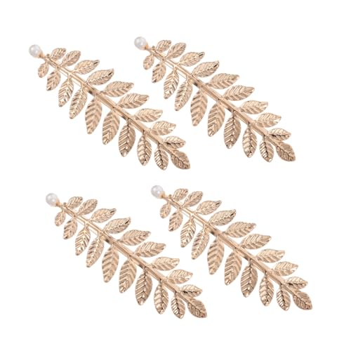 Hemobllo 4 Stück Perlenblatt-haarspangen, Brautjungfern, Vintage-haarschmuck Für Frauen, Metall-haarnadeln, Eleganter Haarschmuck Für Hochzeiten Und Besondere Anlässe Hemobllo 4 Stück Perlenblatt-haarspangen, Brautjungfern, Vintage-haarschmuck Für Frauen, Metall-haarnadeln, Eleganter Haarschmuck Für Hochzeiten Und Besondere Anlässe von Hemobllo