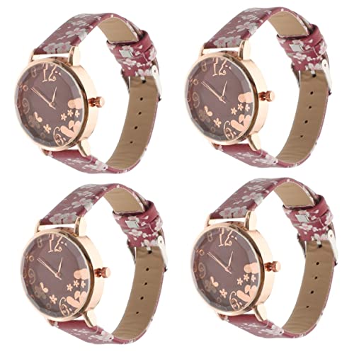Hemobllo 4 Stück Anschauen Dekorative Armbanduhr Exquisite Uhrenverzierung Tragbare Uhr Freizeituhr Uhr Damen Stylische Armbanduhr Armbanduhr Damenuhr Glas Frau Europäische Mode von Hemobllo