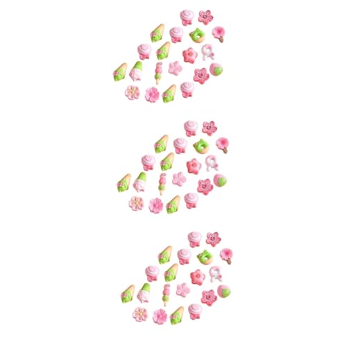 Hemobllo 60 Stk Kirschblüten-Harz-Zubehör Hochzeits-Sammelalbum telefon dekor DIY-Patch Handy-Cover-Patch Handyhülle Blumendekor Karikatur Charme Requisiten Blumendekoration Dekorationen von Hemobllo