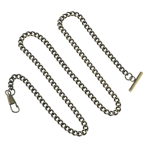 Hemobllo 65 cm Taschenuhr Ketten Metall Vintage T-Bar Schnalle Jeans Gürtel Ketten Geldbörse Ketten für Männer Frauen Kleidung Dekoration (Bronze) von Hemobllo