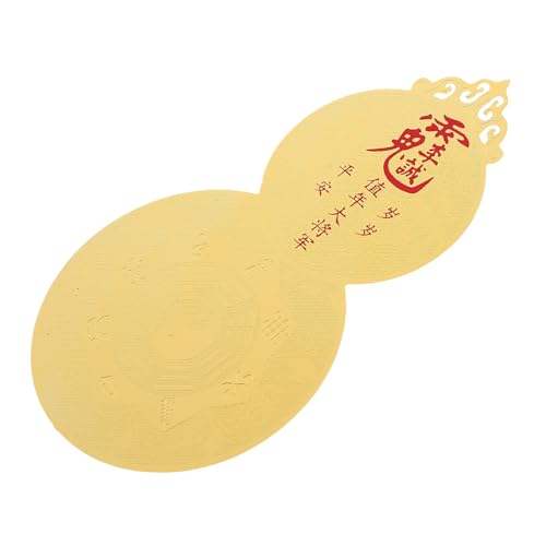 Hemobllo Amulett der glücksbringer glucksbringer handyanhänger handy sticker Feng-Shui-Gesundheitssymbole Aufkleber schmücken Geschenk im chinesischen Stil Kürbis Applikationen Runen Kupfer von Hemobllo