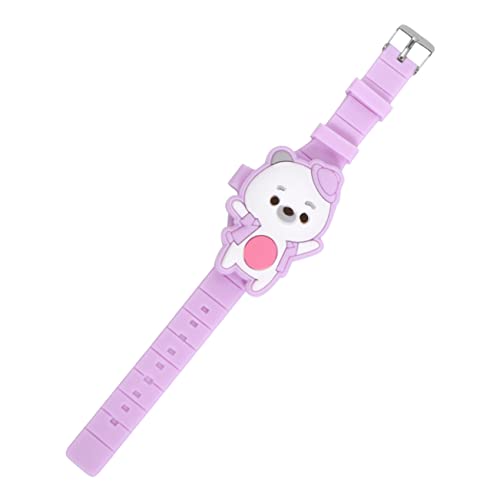 Hemobllo Bären-Touchscreen-Uhr Digitaluhr Für Kinder Silikonuhr Clamshell-Uhr Kinder Schauen Zu Anschauen Violett Muschelschale Geschenk Kieselgel von Hemobllo