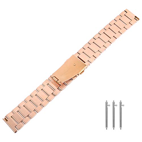 Hemobllo Uhrenarmbänder Verschluss Für Armbanduhren Metall Strap Kompatibel für 41/ 45Mm Edelstahl Uhr Band Ersatz Kompatibel für Uhr 3 (Rose) Armband Für Frauen von Hemobllo