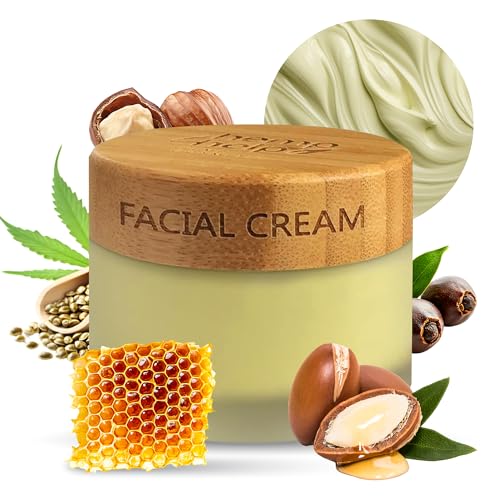 Bio Ultra Reichhaltige Gesichtscreme damen mit Bio-Jojobaöl & Arganöl, Shea-Butter - Intensive Feuchtigkeitscreme für Trockene, Empfindliche Haut, 50ml Bio Ultra Reichhaltige Gesichtscreme damen mit Bio-Jojobaöl & Arganöl, Shea-Butter - Intensive Feuchtigkeitscreme für Trockene, Empfindliche Haut, 50ml von Hemp Help HEMP COSMETIC