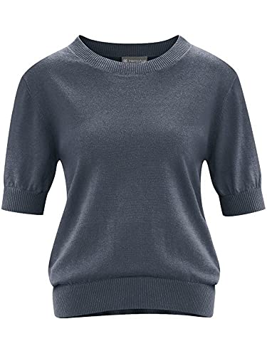 HempAge Damen Bio-Halbarm-Pullover, Dark, Gr. M von HempAge