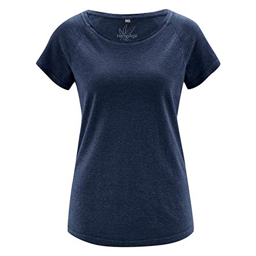 HempAge Damen Bio-Shirt, Navy, Gr. M von HempAge