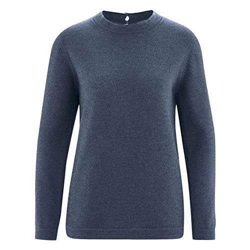 HempAge Damen Pullover aus Wolle/Bio-Baumwolle/Hanf, Wintersky, M von HempAge