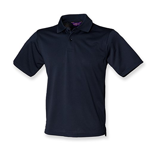 Henbury Coolplus Wicking Piqué-Poloshirt für Herren, Größe XXL, Marineblau von Henbury