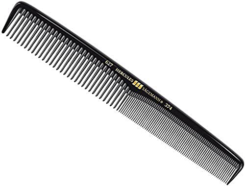 HERCULES SÄGEMANN - 627-374 Kamm | Hochwertiger 7 Zoll Haarschneidekamm | Vereinfacht Haare schneiden mit Messer, Schere und Haarschneidemaschine | Farbe: Schwarz von Hercules Sägemann