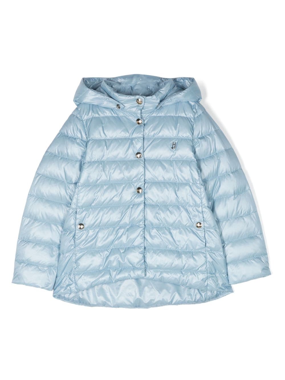 Herno Kids Gesteppte Jacke mit Logo-Schild - Blau von Herno Kids