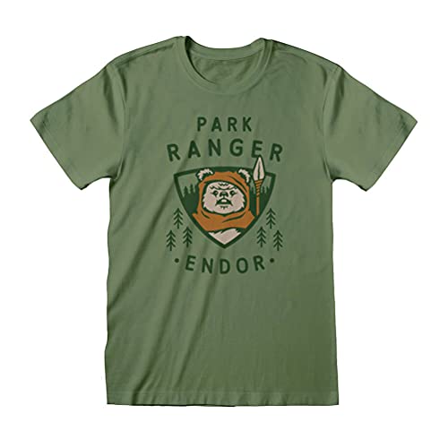 Star Wars Endor Park Ranger T-Shirt, salbeigrün, XL von Heroes Inc.