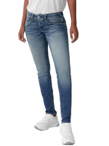 Herrlicher Damen Gila Slim Organic Denim Jeans, Blue sea L30, W29/L30 von Herrlicher