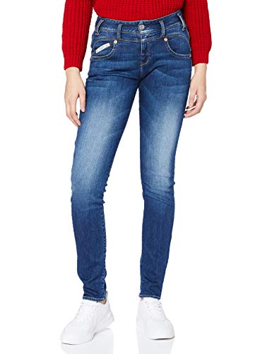 Herrlicher Damen Pearl Slim Organic Denim Jeans, Blue Desire 866, W28/L30 von Herrlicher