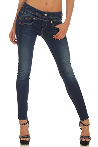 Herrlicher Damen Slim Slim Jeans Pearl Slim, Blau (Clean 051), 25W/ 32L (Herstellergröße: 25W/ 32L) von Herrlicher