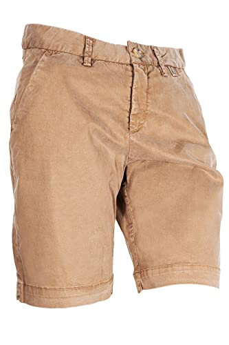 Herrlicher Lovely Shorts Chino Bermuda Kurze Hose Damen Straight Fit Stretch, Farbe:braun, Hosengrößen:W28 von Herrlicher