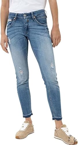 Herrlicher Touch Cropped Jeans AUS Bio-Baumwolle (as3, Numeric, Numeric_25, Regular, Regular, Faded Blue Destroy) von Herrlicher