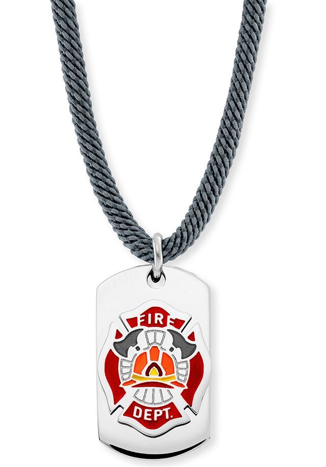 Herzengel Kette mit Anhänger Feuerwehr, HEN-FIREFIGHTER, mit Emaille von Herzengel