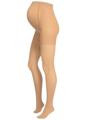 Herzmutter Umstandsstrumpfhose 50DEN - Matt-Soft - Halb-Transparent - Schwangerschaftsstrumpfhose - Beige - 1er & 2er-Set - 1800 (S/M, Beige) von Herzmutter