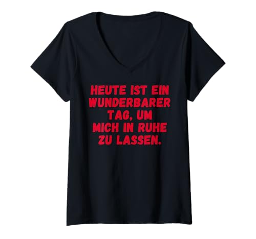 Damen Lustige Männer Arbeits Herren Mit Witzigen Sprüchen Damen T-Shirt mit V-Ausschnitt Damen Lustige Männer Arbeits Herren Mit Witzigen Sprüchen Damen T-Shirt mit V-Ausschnitt von Heute Ist Ein Wunderbarer Tag Geschenke Für Männer