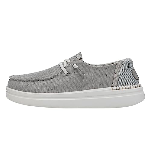 Hey Dude Damen Slipper Schuhe Wendy Rise Slipper Textil Freizeit Elegant Slip-Ons Uni Wendy Rise grau leicht, 36 EU von Hey Dude