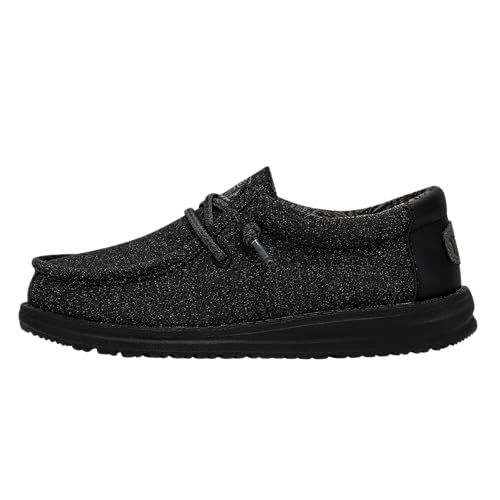 Hey Dude Jungen Wally Youth Basic Moccasin, Schwarz, 30 EU von Hey Dude