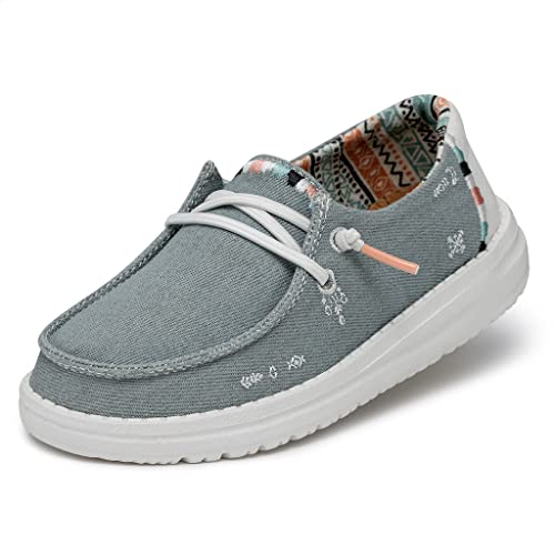 Hey Dude Wendy Youth Boho Moc Toe Shoes, Light Denim, 36 EU von Hey Dude