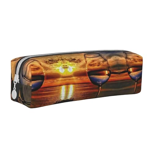 Hgbbdyyjj Federmäppchen aus PVC-Leder, Motiv: Sonnenuntergang, Weinglas, bedruckter Reißverschluss, Organizer für Stifte und kleine Gegenstände, weiß, Einheitsgröße, Taschen-Organizer Hgbbdyyjj Federmäppchen aus PVC-Leder, Motiv: Sonnenuntergang, Weinglas, bedruckter Reißverschluss, Organizer für Stifte und kleine Gegenstände, weiß, Einheitsgröße, Taschen-Organizer von Hgbbdyyjj