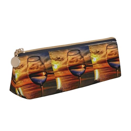 Hgbbdyyjj Weinglas mit Sonnenuntergang, personalisierbar, bedruckt, multifunktional, großes Fassungsvermögen, dreieckig, Leder, Schreibwaren-Aufbewahrungstasche, weiß, Einheitsgröße, Taschen-Organizer Hgbbdyyjj Weinglas mit Sonnenuntergang, personalisierbar, bedruckt, multifunktional, großes Fassungsvermögen, dreieckig, Leder, Schreibwaren-Aufbewahrungstasche, weiß, Einheitsgröße, Taschen-Organizer von Hgbbdyyjj