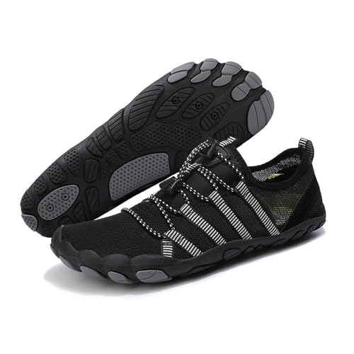 HiGropcore Unisex Barfußschuhe Damen Herren Barfussschuhe rutschfeste Outdoor Traillaufschuhe Schnell Trocknend Wasserschuhe,Atmungsaktiv Breiter Zehenbox Fitnessschuhe Weich Leicht Badeschuhe von HiGropcore