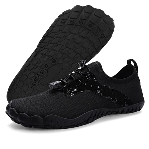 HiGropcore Damen Barfußschuhe Herren Fitnessschuhe rutschfest Sohle Traillaufschuhe Schnell Trocknend Strandschuhe Atmungsaktiv Wasserschuhe Badeschuhe Sommer Sockenschuhe von HiGropcore