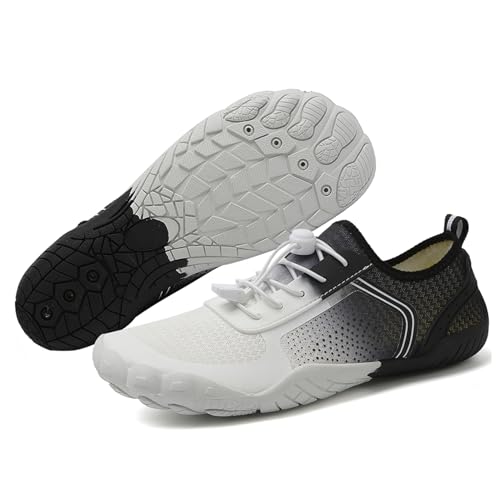 HiGropcore Damen Barfußschuhe Herren Fitnessschuhe rutschfest Sohle Traillaufschuhe Schnell Trocknend Strandschuhe Atmungsaktiv Wasserschuhe Badeschuhe Sommer Sockenschuhe von HiGropcore