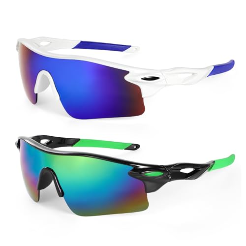 Hifot 2 Stück Sonnenbrille Kinder Jugendliche Fahrradbrille Teens Sportbrille Schnelle Brille UV400 Ultraviolette Sonnenstrahlen Radfahren Sonnenbrillen für Jungen Mädchen Hifot 2 Stück Sonnenbrille Kinder Jugendliche Fahrradbrille Teens Sportbrille Schnelle Brille UV400 Ultraviolette Sonnenstrahlen Radfahren Sonnenbrillen für Jungen Mädchen von Hifot