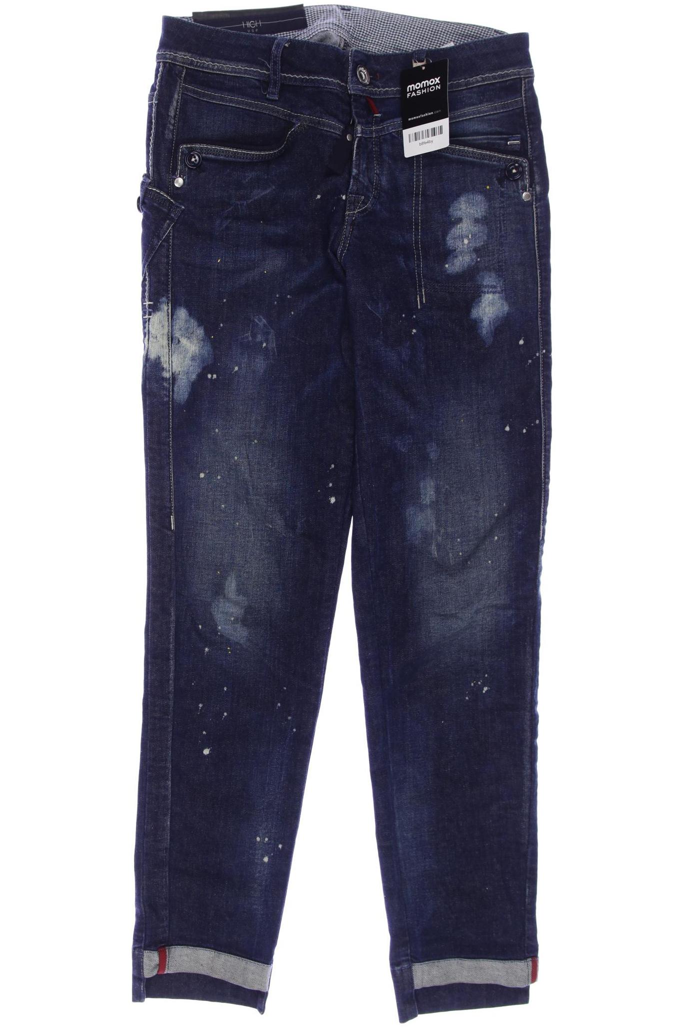High Damen Jeans, marineblau, Gr. 36 von High