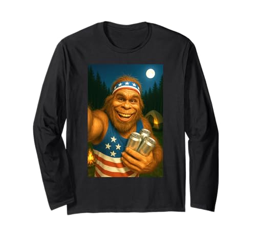 Bigfoot Vlog Funny 4th Of July Tshirt Men Women Sasquatch Langarmshirt Bigfoot Vlog Funny 4th Of July Tshirt Men Women Sasquatch Langarmshirt von Hilarious July Fourth Merch Meme Tees And Stuff