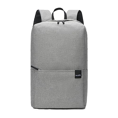 Hileyu Kleiner Rucksack für Männer Frauen Premium Wasserfesten Rucksack mit Verstellbarem Schultergurt Casual Daypack Passt 14-Zoll-Laptop Leichter Rucksack für Outdoor Reisen Arbeit (Grau) von Hileyu