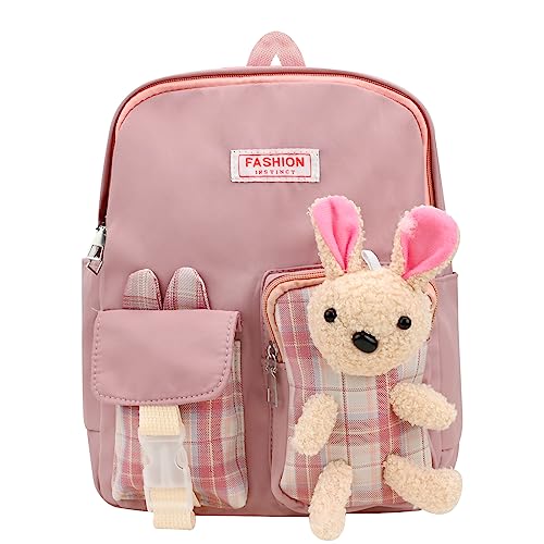 Kawaii Rucksack mit Kawaii Pin und Zubehör Japanische Kawaii Rucksäcke Niedlich Ästhetischer Rucksack Große Segeltuch Schulranzen Kawaii Schulrucksack für Mädchen Schüler-Büchertasche (Lila) von Hileyu