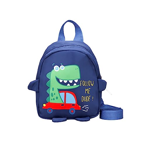 SüßE Kinderrucksack Dinosaurier Anti Verlorene Dino Rucksack Mit ZüGel Kinder Kleinkind Sicherheitsgeschirr Rucksack Personalisierte Schultasche FüR Kleinkinder Rucksack Kinder Wetterfest (Blau) von Hileyu