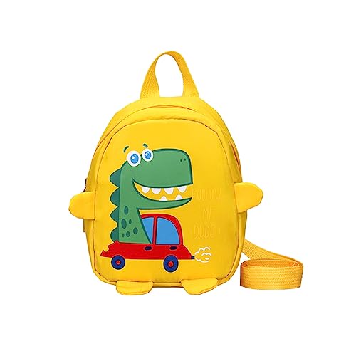 SüßE Kinderrucksack Dinosaurier Anti Verlorene Dino Rucksack Mit ZüGel Kinder Kleinkind Sicherheitsgeschirr Rucksack Personalisierte Schultasche FüR Kleinkinder Rucksack Kinder Wetterfest (gelb) von Hileyu