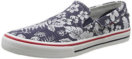 Hilfiger Denim Vic 3D 4, Herren Sneaker Blau Bleu (Hibiscus Ink) 43 von Hilfiger Denim