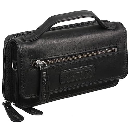 Hill Burry Leder Reiseportmonee Allrounder S I Organizer I Reiseetui I Reisebrieftasche | Travel Wallet aus hochwertigem naturgegerbtem Leder | Band für Handgelenk und Schulter | 17,50x5,5x12,50cm von Hill Burry