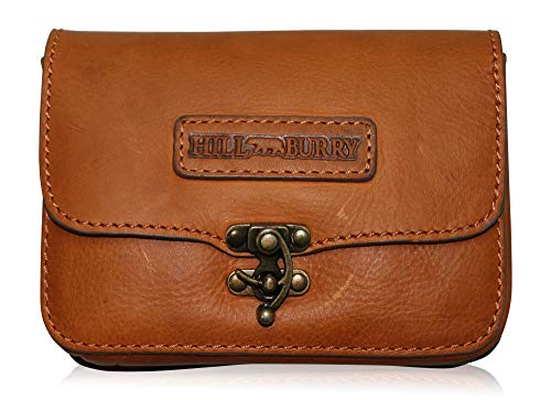 Hill Burry Leder Tasche Gürteltasche Männer Damen Ledertasche schwarz klein (braun) von Hill Burry