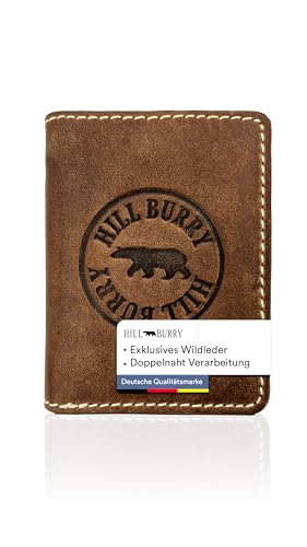 Hill Burry Portemonnaie Leder Herren I Geldbörse I Brieftasche | Geldbeutel Wallet Portmonee mit RFID Schutz aus hochwertigem naturgegerbtem Leder (Tan) von Hill Burry