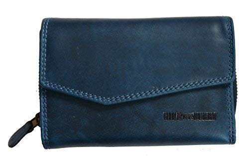 Hill Burry Vintage Leder Damen Portmonnaie/Geldbörse HB13092 (blau) von Hill Burry